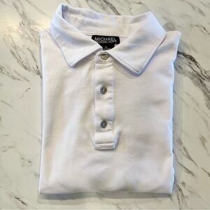 Michael Kors Men's Short Sleeve Polo T-Shirt Size XL Cotton Solid White